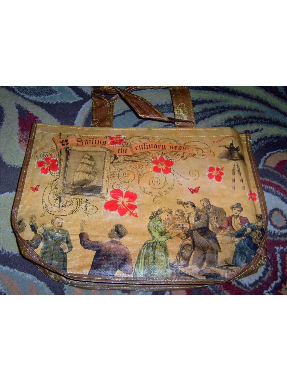 Vintage Trader Joe's Sailing the Culinary Seas Reusable Bag